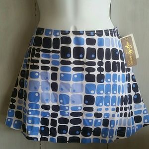 Super cute blue block swim cover up